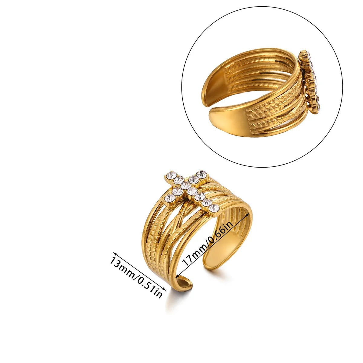 Open Niche Creative Hollow Daily Wear Couple Ring