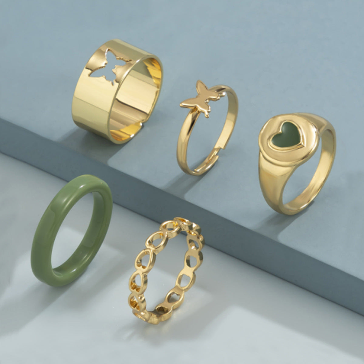 Women's Creative Simple Resin Alloy Tail Color Ring
