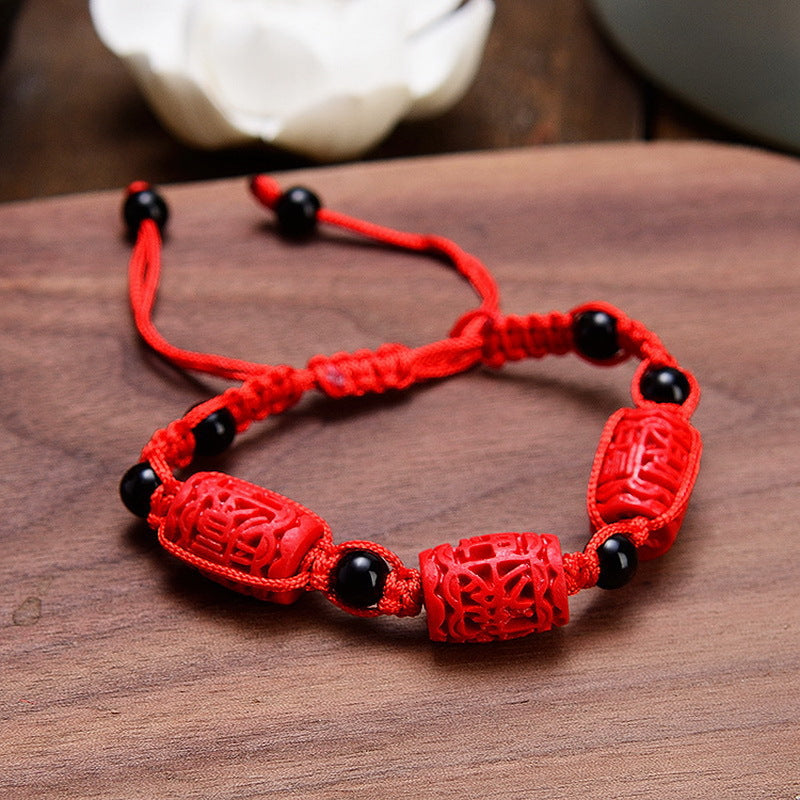 Women's Red Rose Ethnic Style Flower Beaded Bracelets