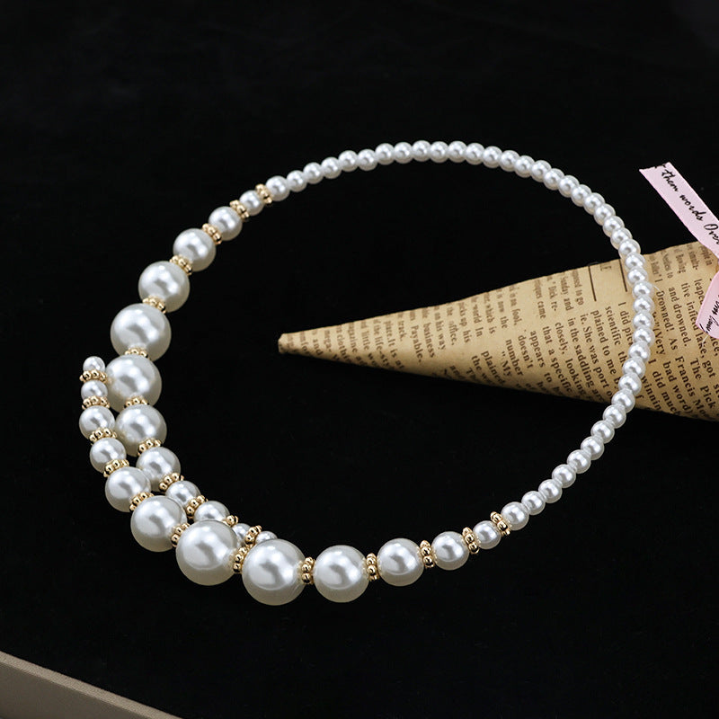 Women's Pearl Chain Clavicle Korean Style Niche Design Collar