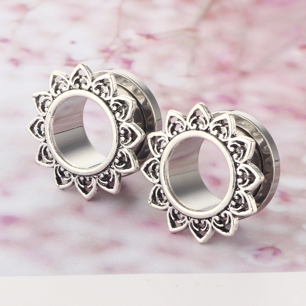 Fashion Ear Extender Stainless Steel Pulley Auricle Human Body Stud Earrings