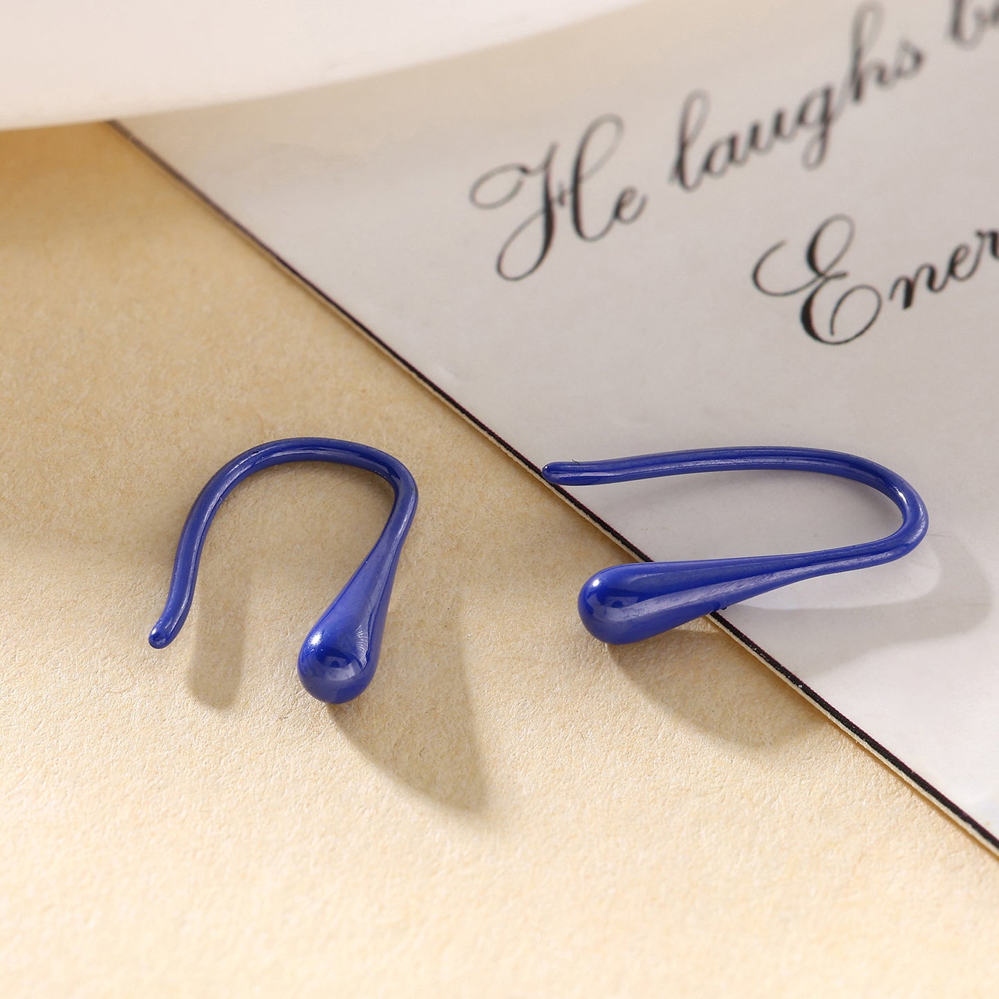 U-shaped Pure Simple Colorful Ceramic Niche Ear Hook