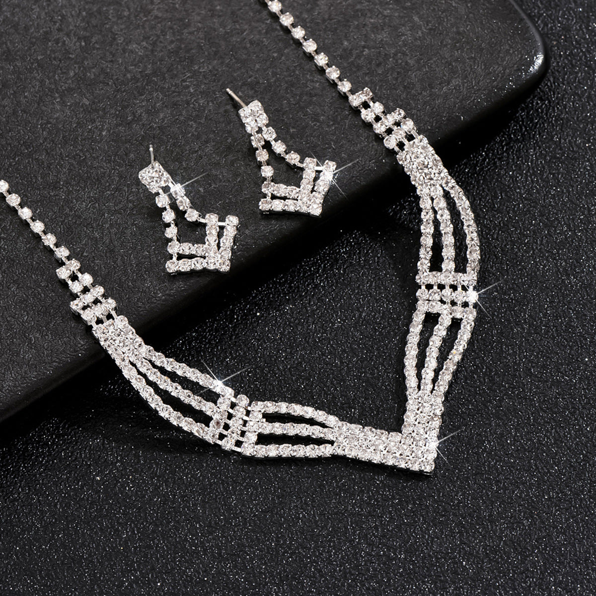 Direct Wholesale Fashion Wedding Bridal Gown Graphy Jewelry Set