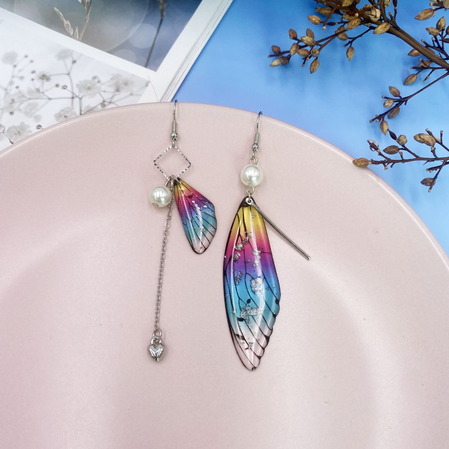 Butterfly Fresh Stylish Simulation Cicada Wing Long Earrings