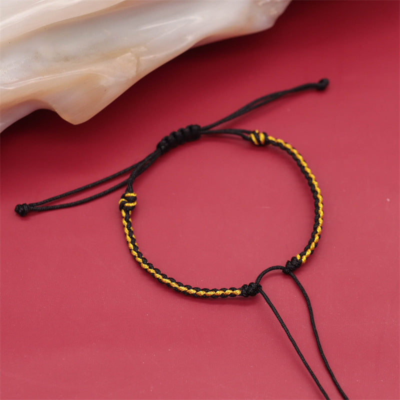 Carrying Strap Hand-woven Life Red Rope Beads Threading Bracelets