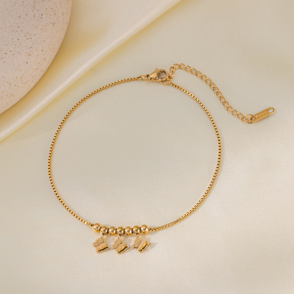 Women's Steel High-grade Gold Does Not Fade Anklets