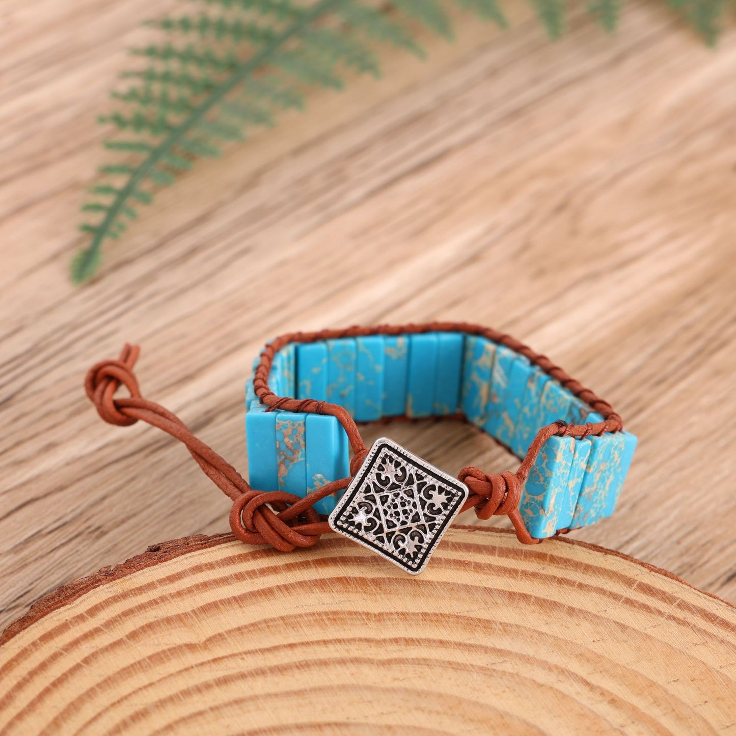 Imitation Handmade Woven Leather String Bohemian Bracelet