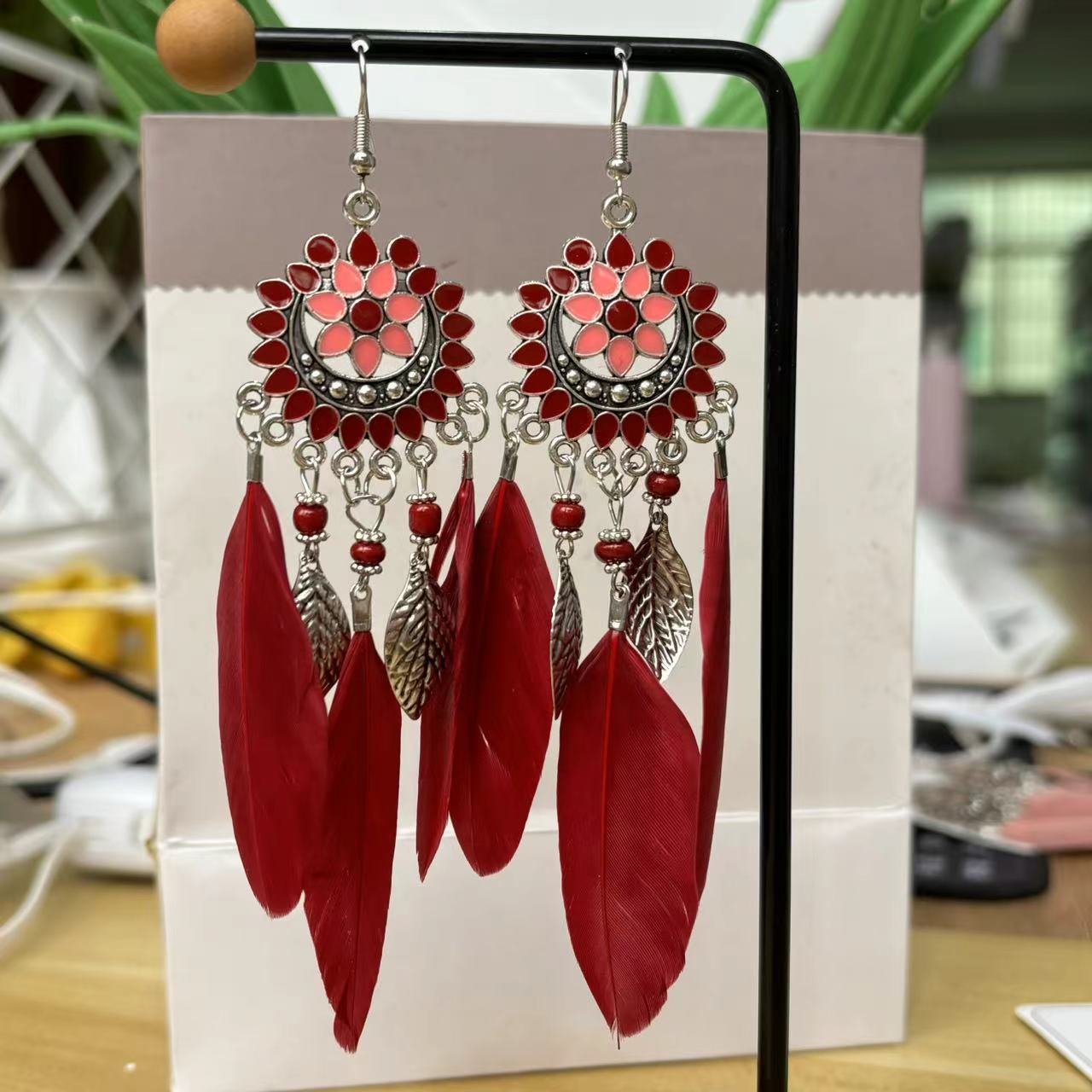 Special Interest Light Luxury Advanced Ethnic Style Exaggerated Earrings