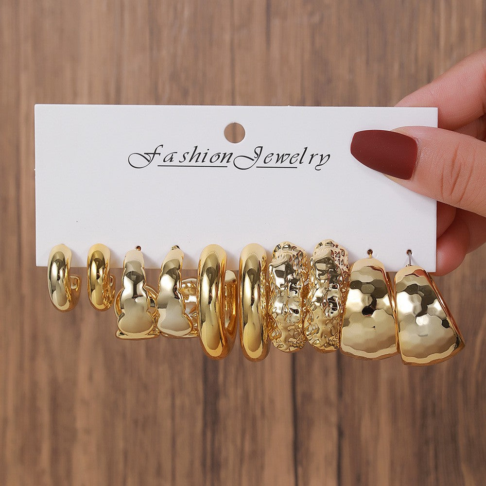 Women's Gold Resin Personalized Simple Ear High-grade Earrings