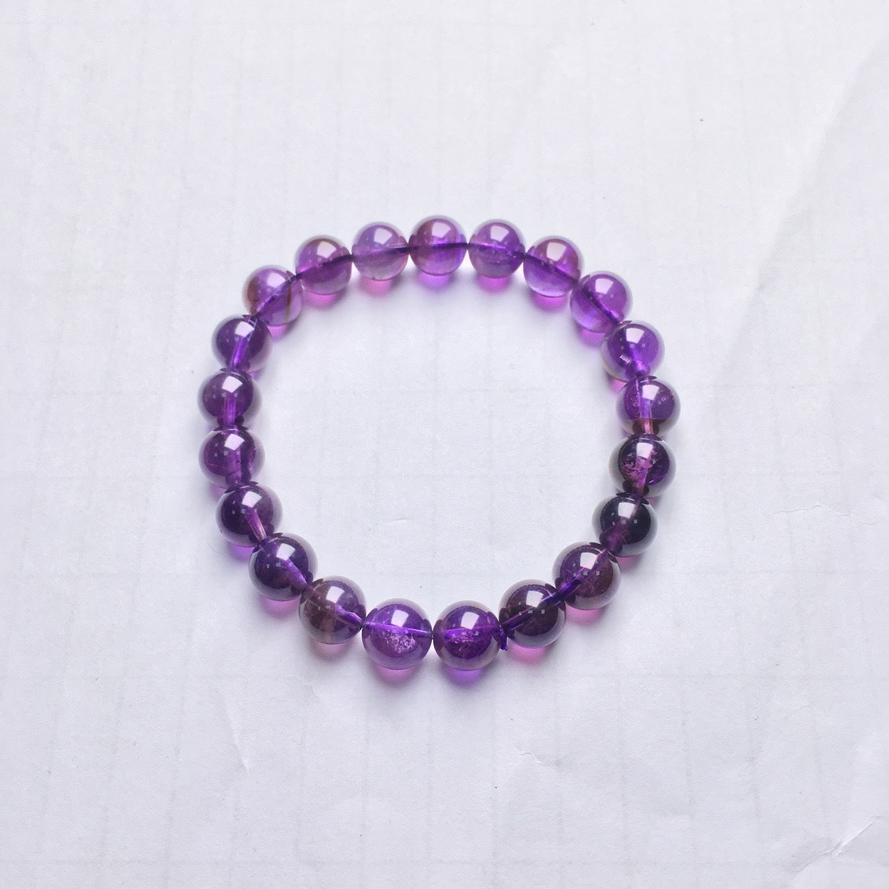 Women's Natural Amethyst Beaded For Mild Luxury Retro Bracelet