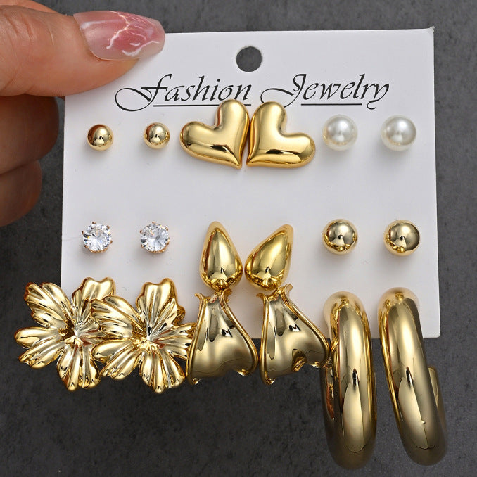 Fashion Starfish Shell Conch Type Water-drop Eardrops Rings
