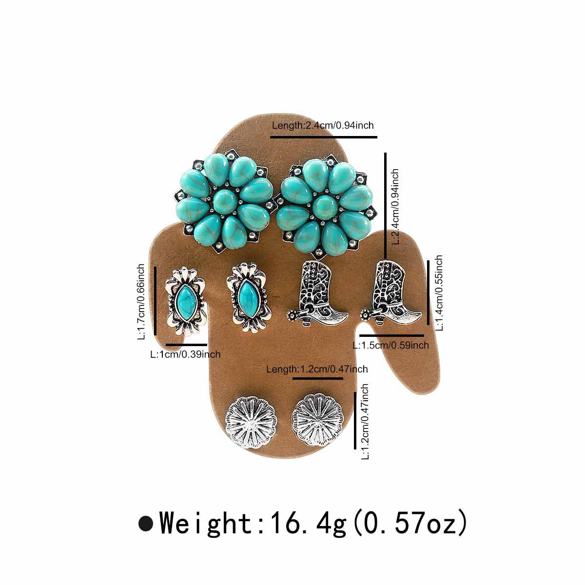 Heart Water Drops Geometric Pairs Earings Stud Earrings
