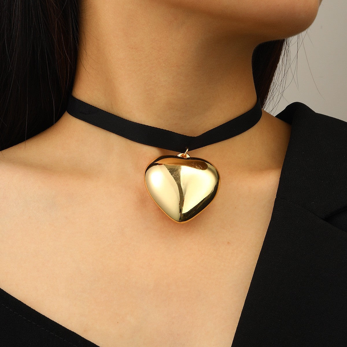 Exaggerated Pull Adjustable Rope Simple Personality Big Necklace