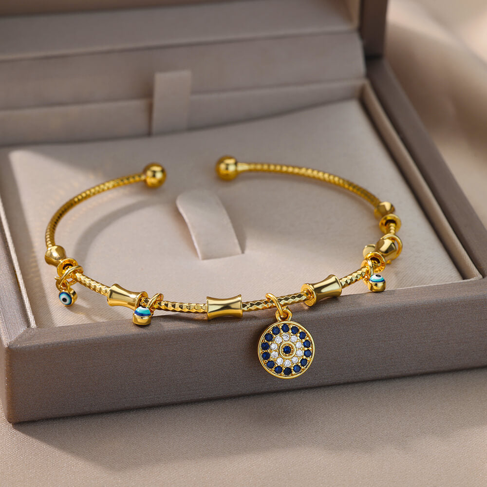Women's Eye Gold Personality Creative Opening Adjustable Bracelets