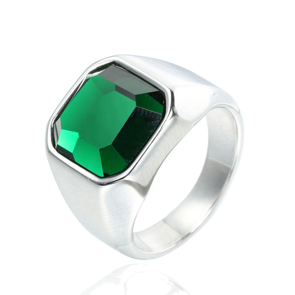 Men's Thailand Retro Distressed Personalized Titanium Steel Ring