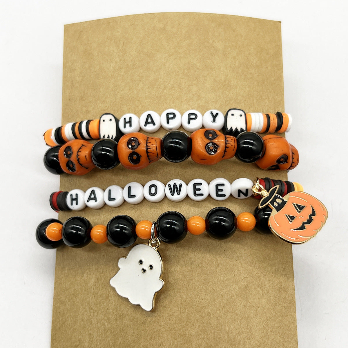 Black Red Orange Suit Spider Pumpkin Bracelets