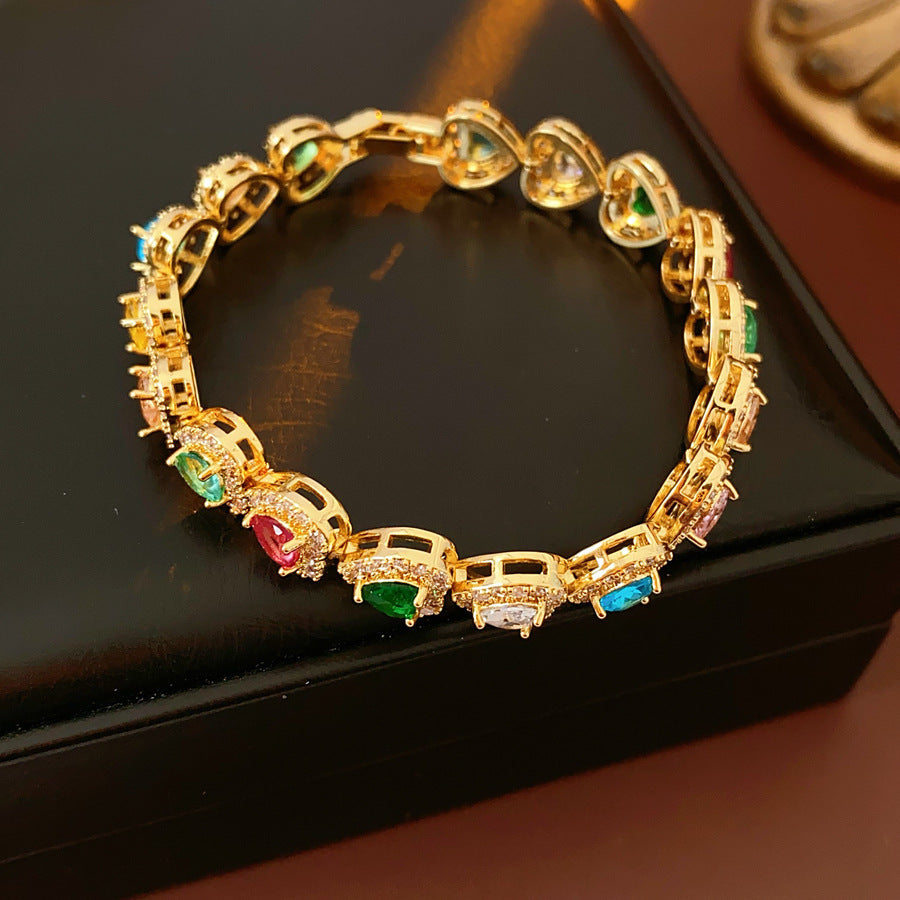 Korean Style Simple Glass Beaded Hollowed Bracelets