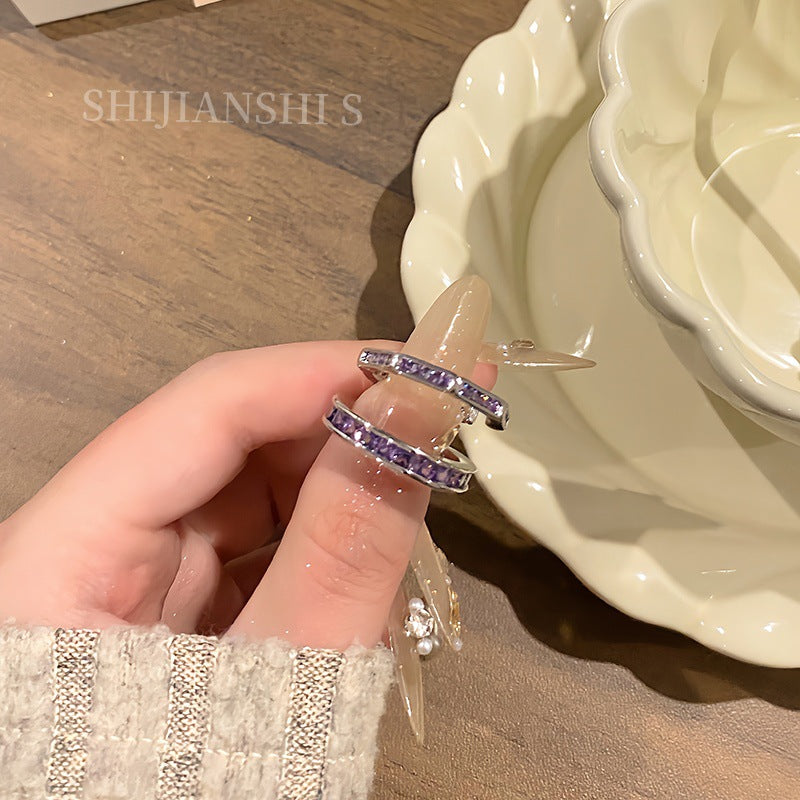 Women's Fairy Fog Glucose Sweet Cool Fresh Fruit Diamond Cube Ring