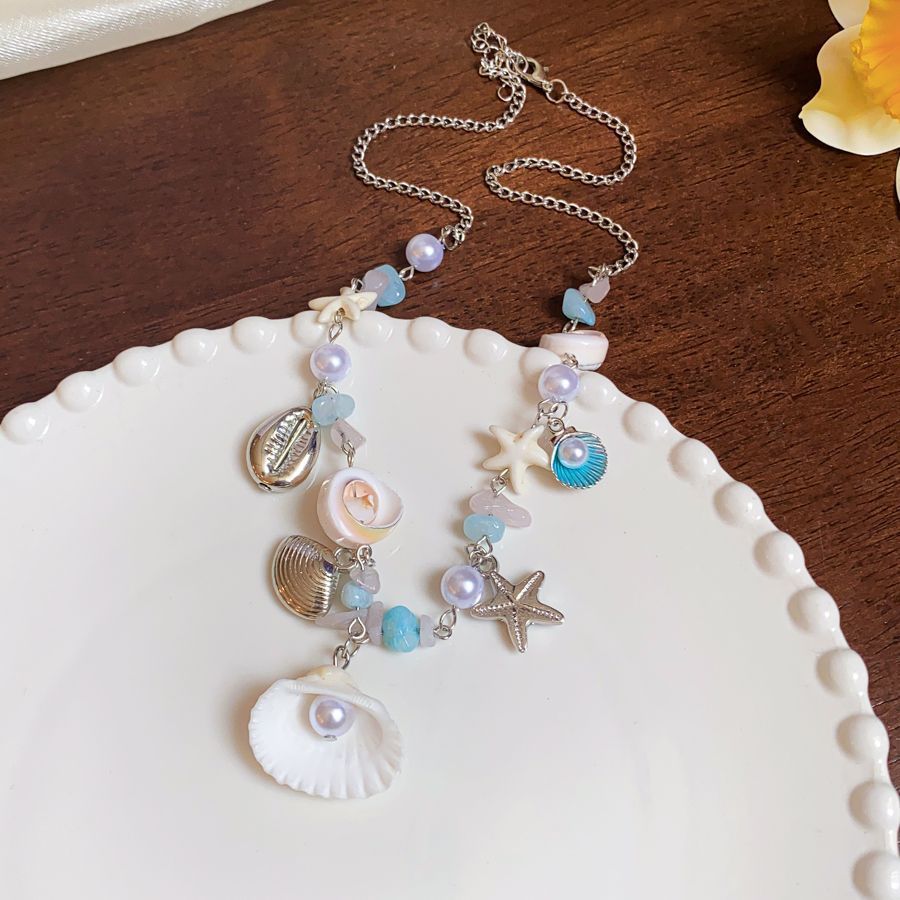 Shell Conch Beaded Fresh Stylish Good-looking Sweet Personality Gentle Clavicle Necklace