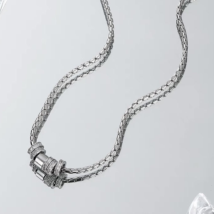 Men's Zircon Female Light Luxury Minority Clavicle Necklace