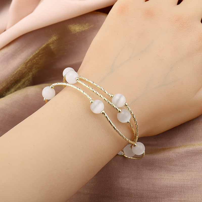 Crystal Opal High-grade Design Coiling Personalized Bracelets