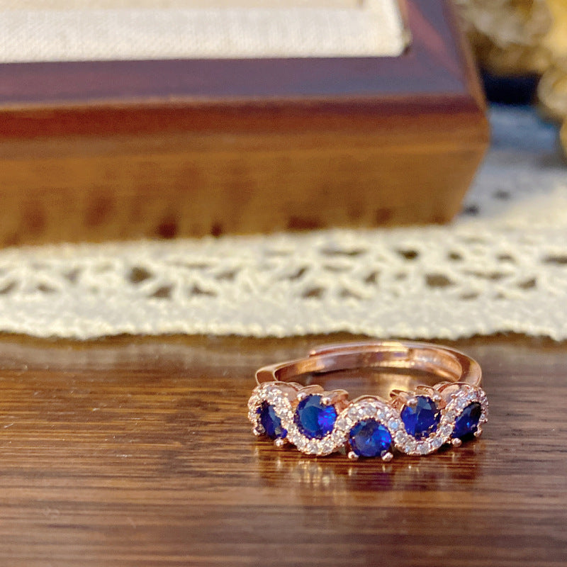 Palace Rose Golden Lace Hollow Open End Expensive Rings