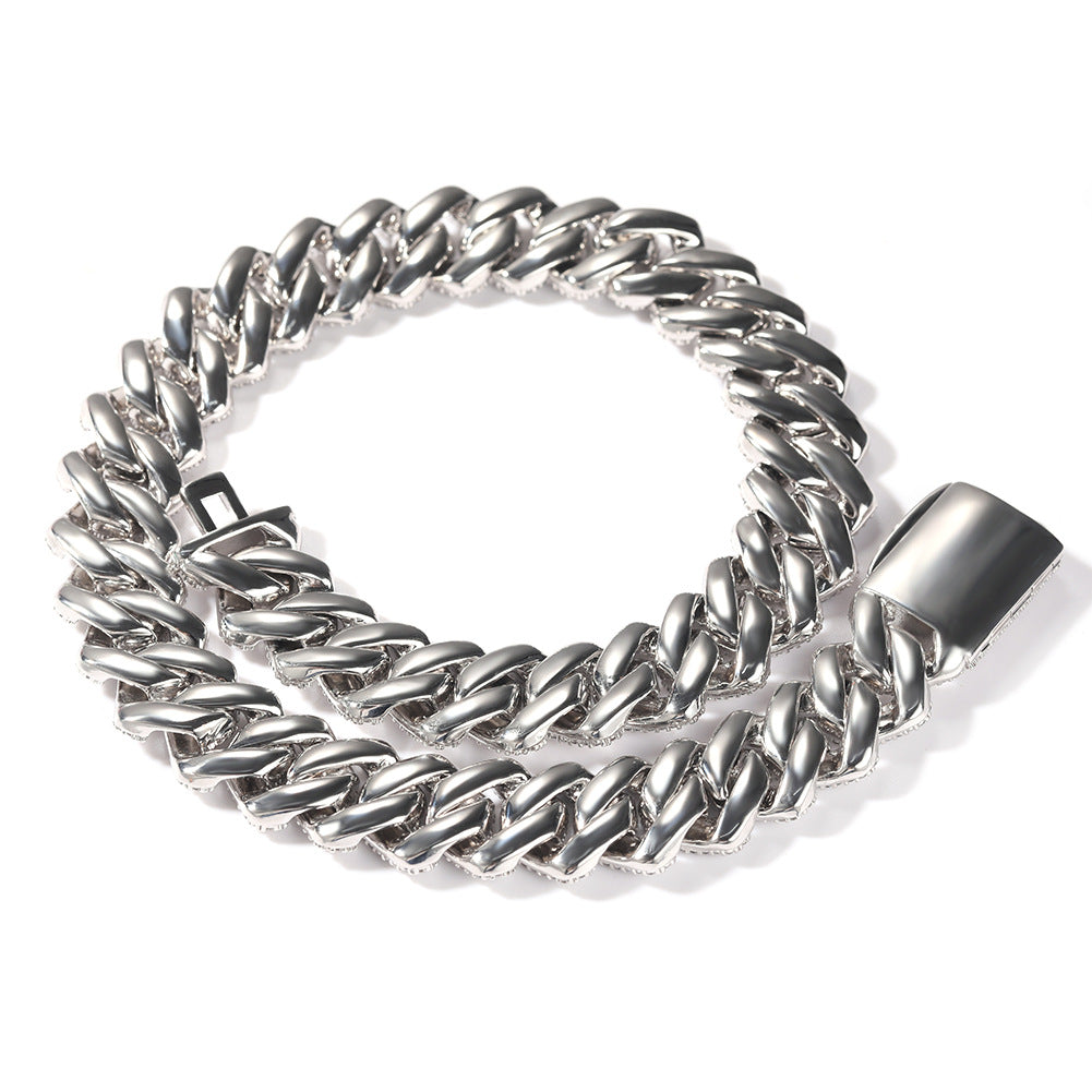 Men's Link Chain Hip Hop Rap Inlaid Zircon Light Luxury Bracelet
