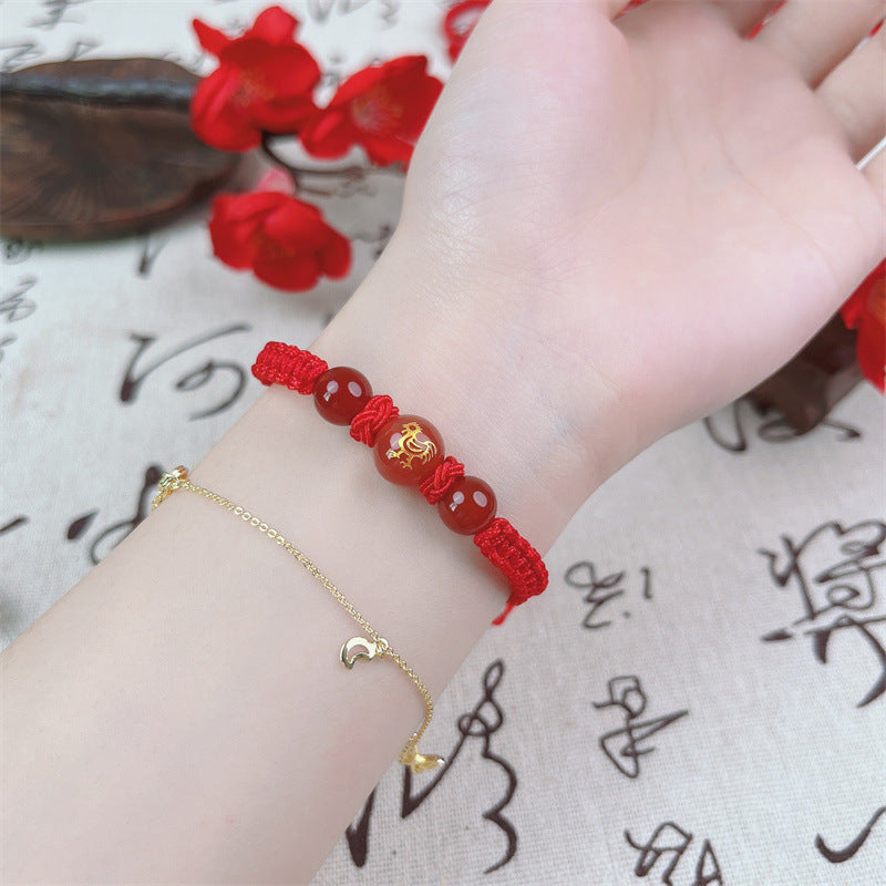 Horse Zodiac Red Rope Anniversary Year Carrying Strap Rabbit Rat Bracelet