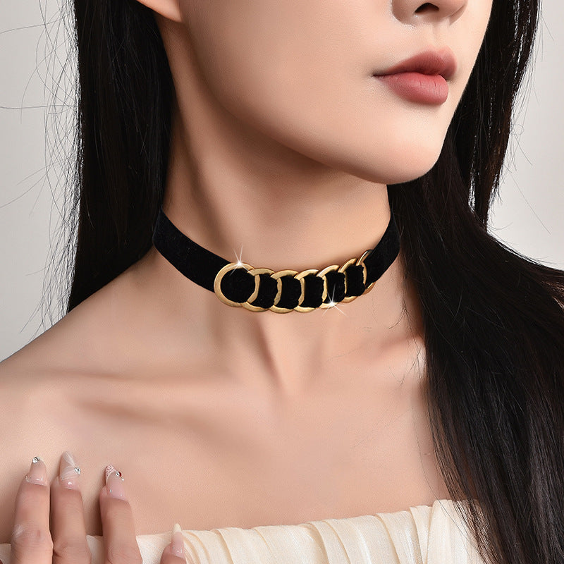 Hip Hop Circle Throw The Clavicle Chain Collar