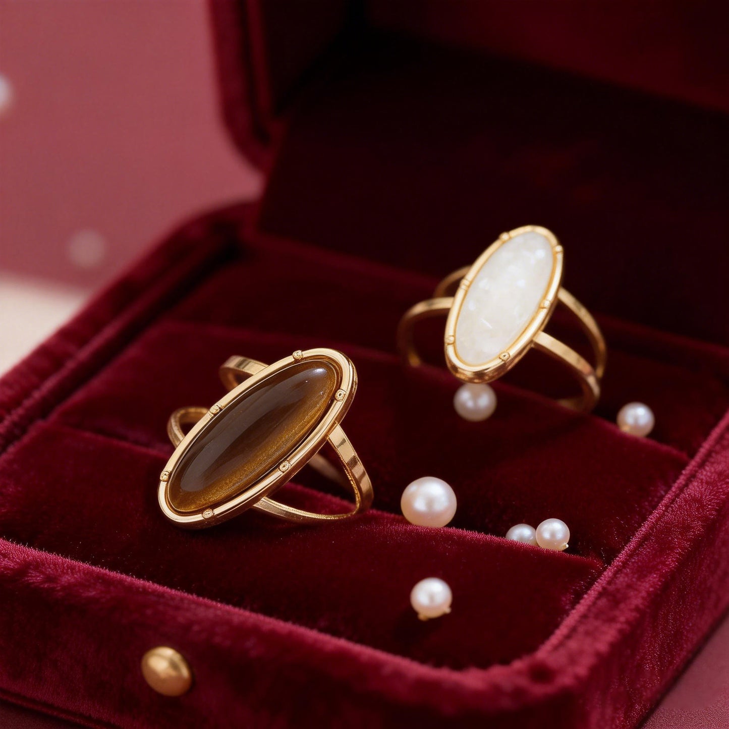 Women's Court Style Oval Acrylic Alloy Open For Affordable Rings