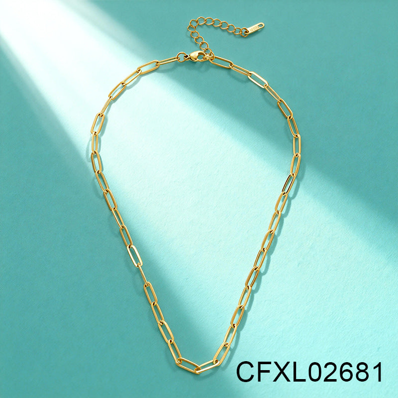 Women's Light Luxury High-grade Titanium Steel Simple Geometric Necklace