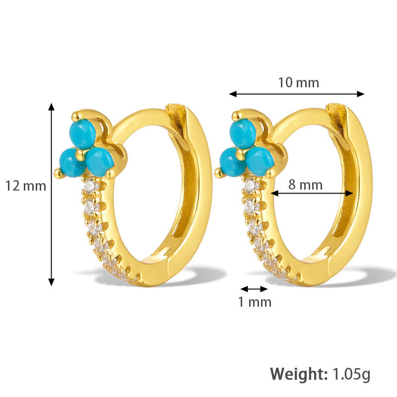 Zircon Light Luxury Advanced Design Sense Ear Clip Earrings