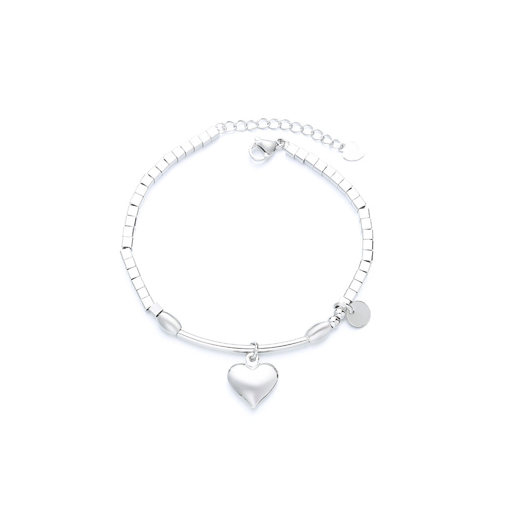 Cat Ning Beaded Tassel Square Heart-shaped Trendy Small Pieces Of Bracelet