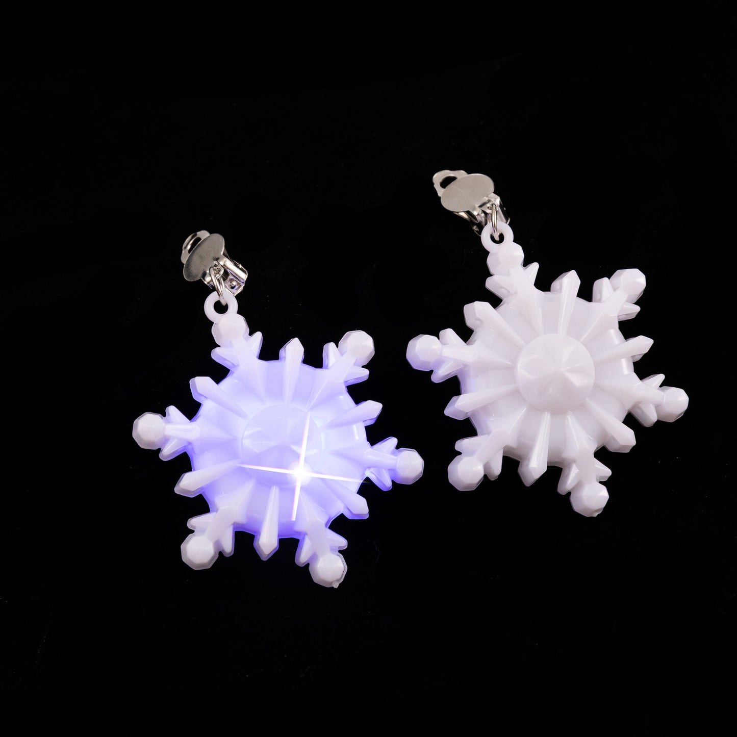Classic Christmas Night Light Snowflake Glowing Earrings