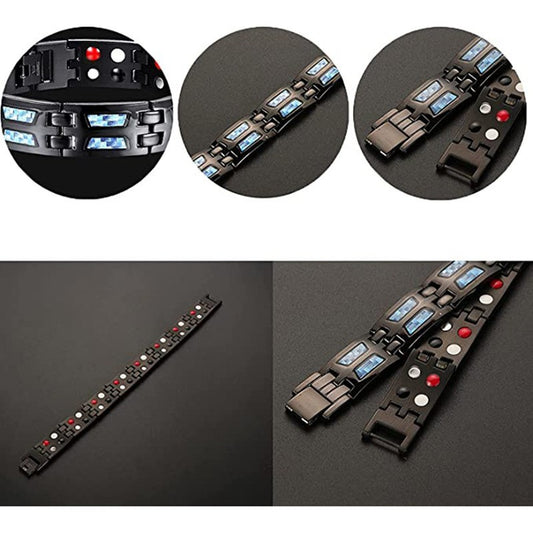 Men's Double Row Magnet Fashion Carbon Fiber Bracelets