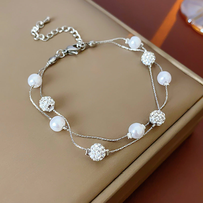 Rhinestone Zircon Butterfly Opal Graceful Personality Trendy Fashion Bracelets