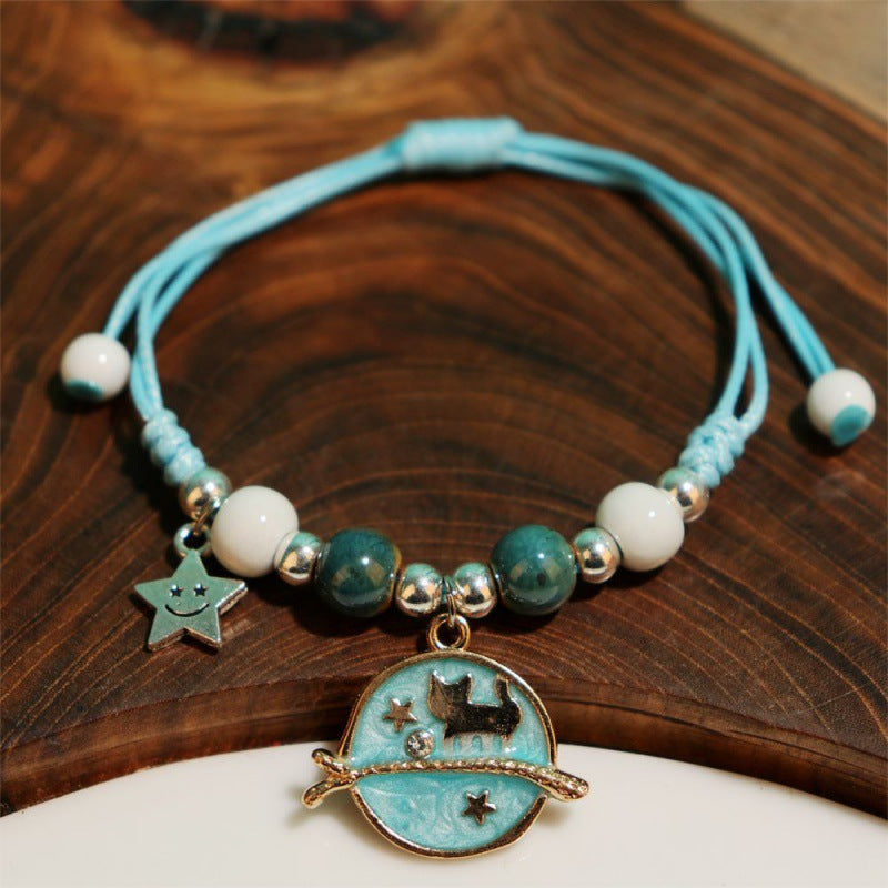 Stall Scenic Spot Woven Female Handmade Knot Ethnic Bracelet