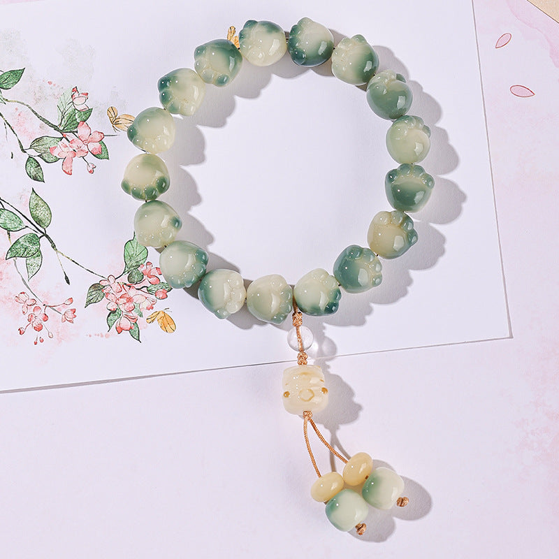Pear Vortex Carving Cat's Paw Bodhi Pliable Bracelets