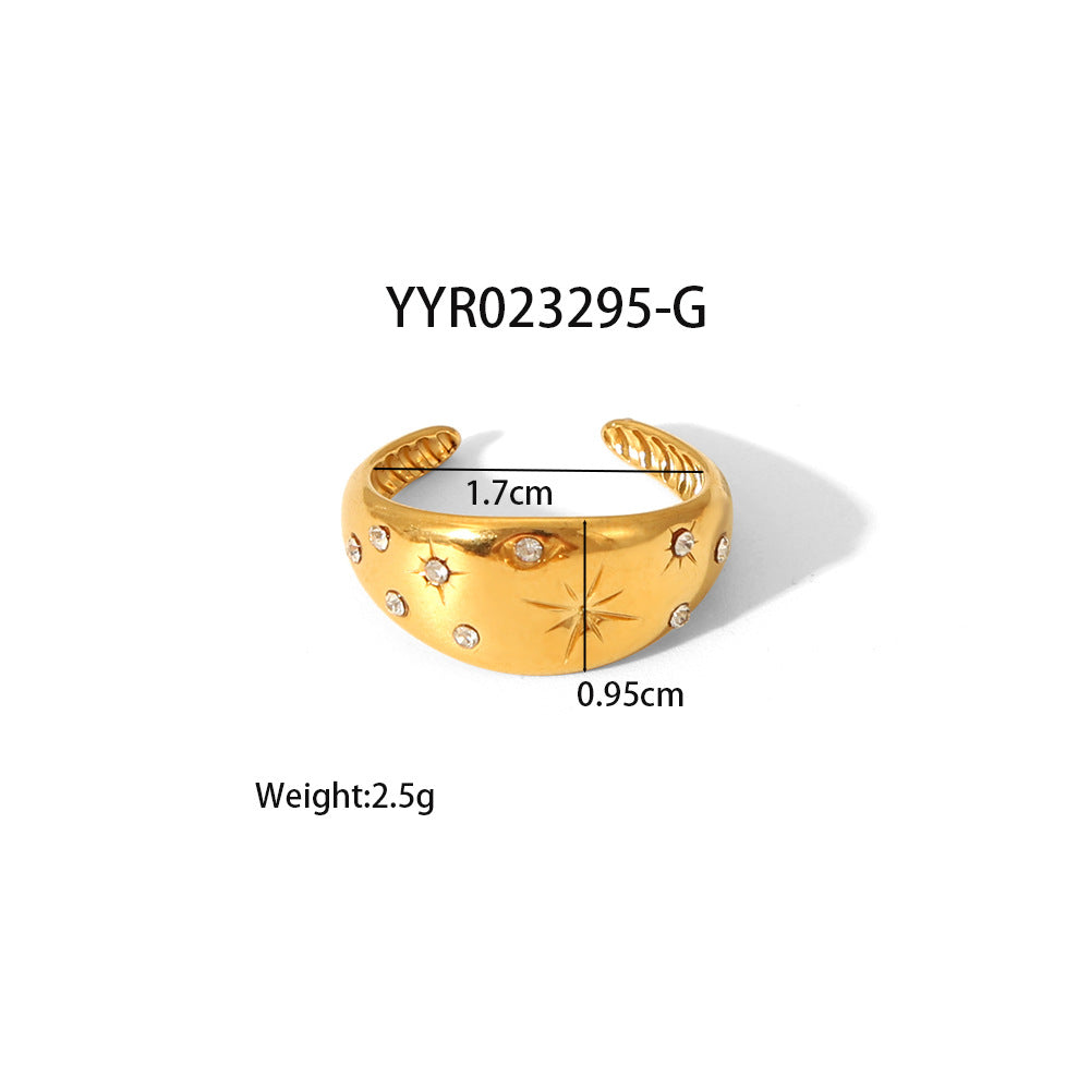 Open Titanium Steel Finger Decoration Irregular High-grade Rings