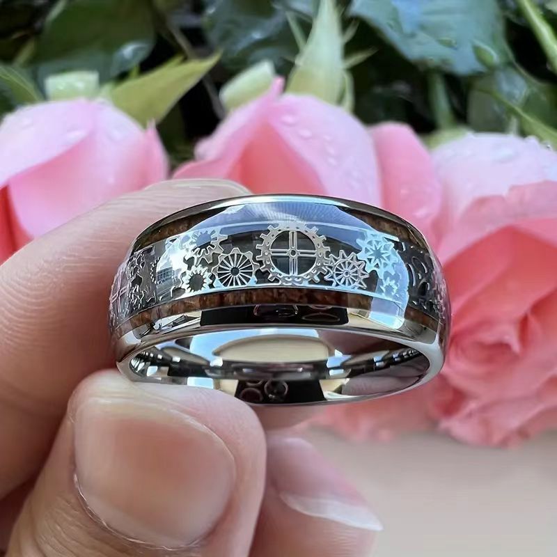 Chang Sell Fashion Creative Wide Gear Ring