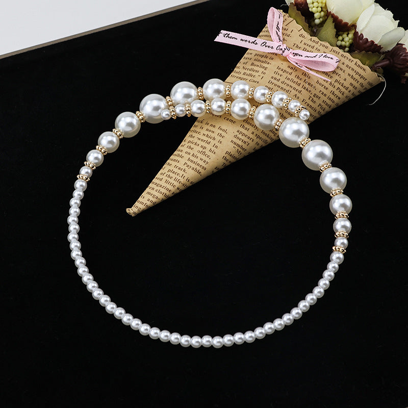 Women's Pearl Chain Clavicle Korean Style Niche Design Collar