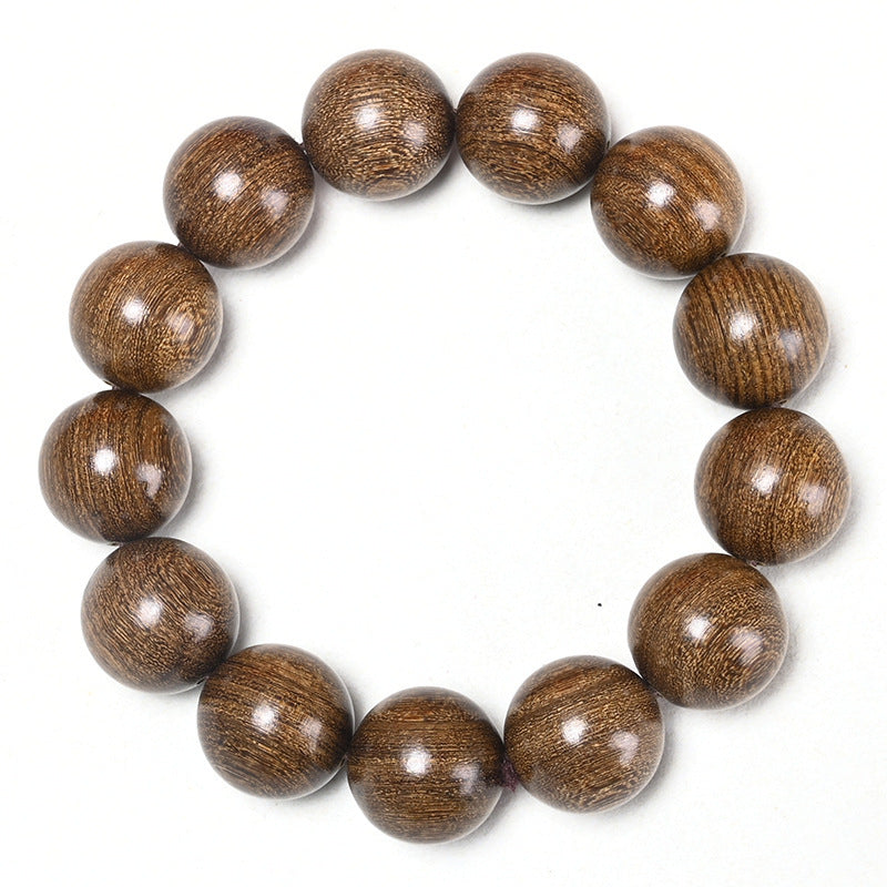 Women's & Men's Golden Sandalwood Submerged Buddha Beads Stall Bracelets
