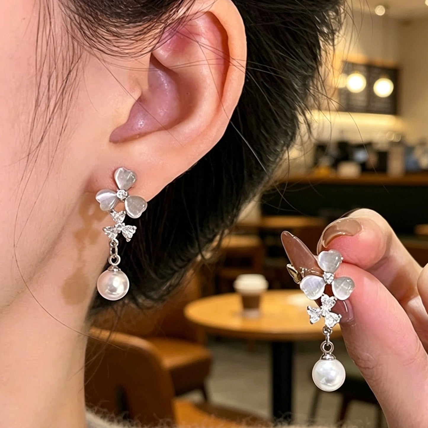 Luxury Fashion Versatile Elegant High-grade Sweet Cool Personality Earrings