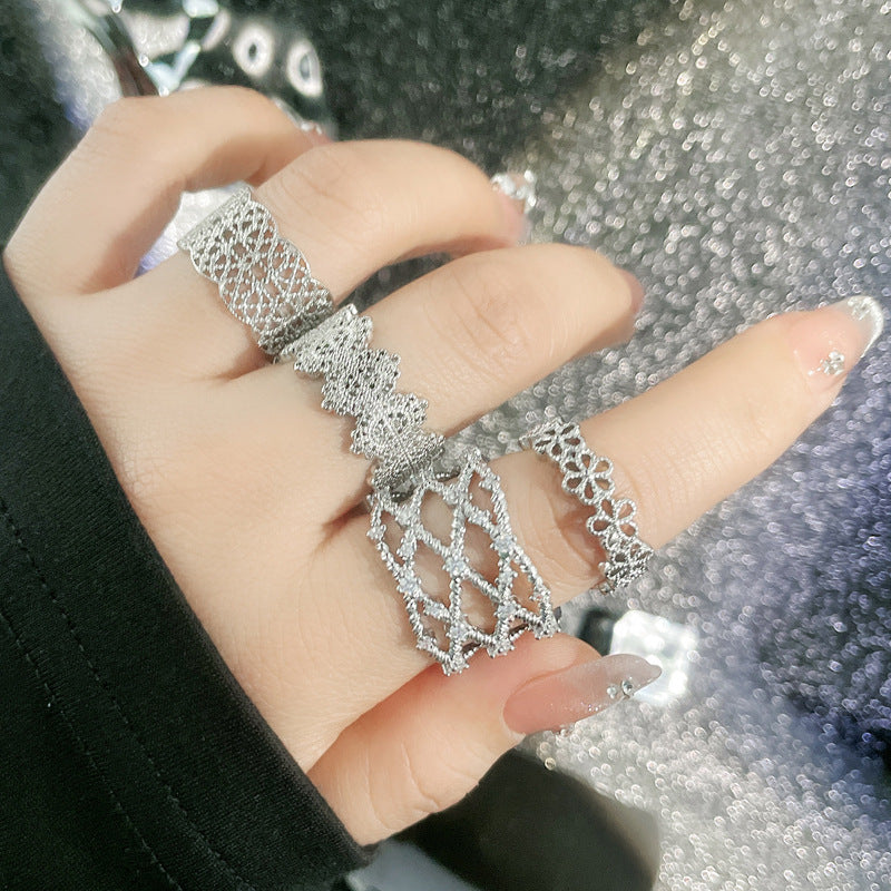 Elegant Lace Simple Female Cold Style Rings