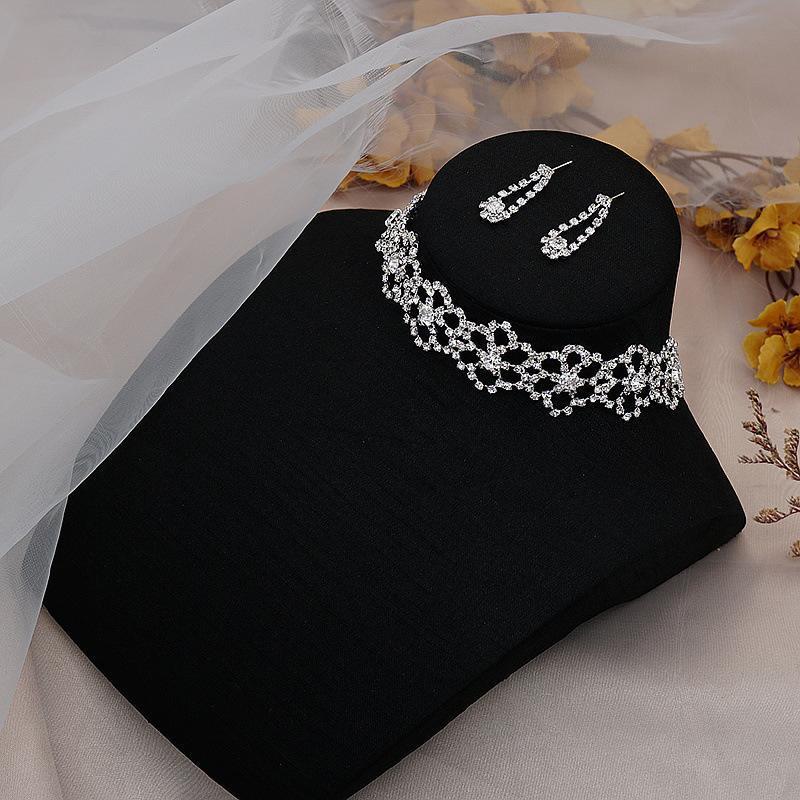 Bride Claw Chain Rhinestone Crystal Flowers Rings