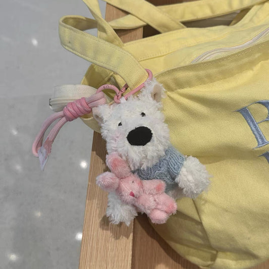 Highland Scrawled Puppy Plush Doll Backpack Cute Hanging Ornaments