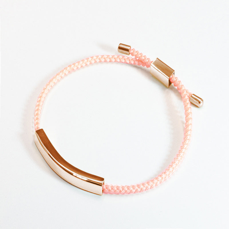 Steel Engraved Hollow Tube Couple Adjustable Inspirational Bracelets
