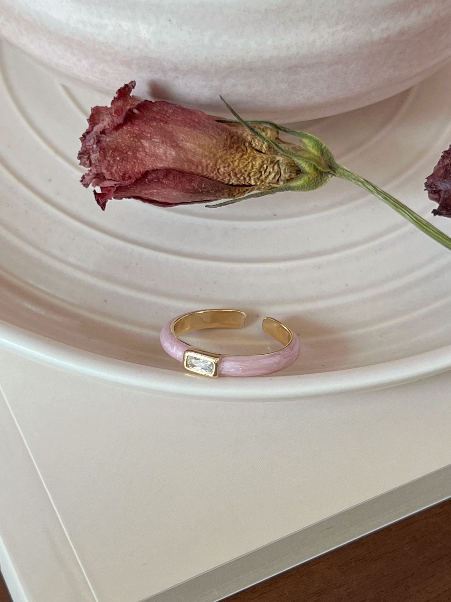 Glaze Enamel Butterfly Female Purple Special Interest Light Rings