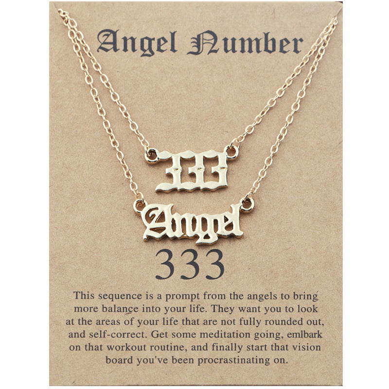 Angel Lucky Number Suit Clavicle Chain Necklaces