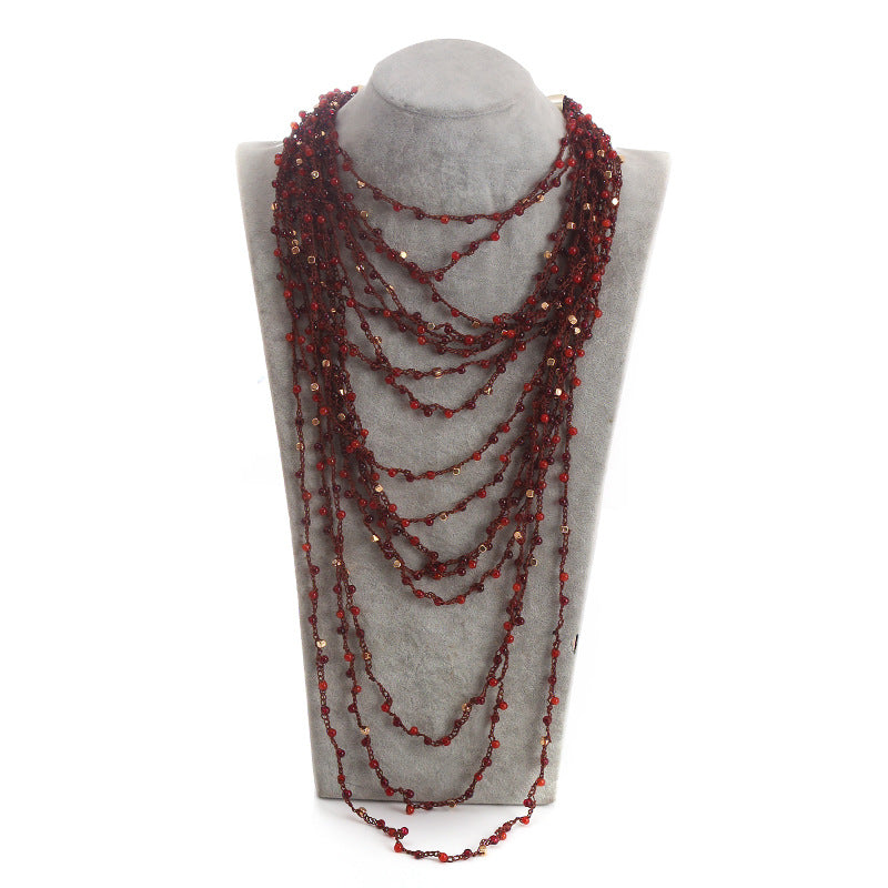Women's Style Beaded For High Profile Generous Necklace